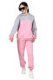 Girls' Garnied Oversize 3 Thread Raised Cotton Tracksuit with Elastic Legs