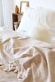 Beige Double Fringed Bedspread/Pique 200 X230 cm - 2