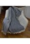 غطاء أريكة أسود بنمط متعرج 180 × 210 سم قابل للعكس - 2