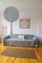 Green King Size Armchair with Knitted Arms, Sofa Bed Cover 180X300 cm
