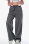 Smoked Women's Waist Lace-Up Three Thread Ribbed Wide Leg Palazzo Bottom Tracksuit - 4