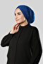 Cobalt Blue Draped Casual Hijab Bonnet Sandy Drawstring 2315_24 - 3