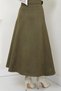 Belted Suede Mevlana Skirt Khaki Hm2607 - 5