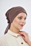 Mink Practical Ready-made Interlocking Hijab Bonnet Sandy Fabric Pleated Ribbed Rose 1806_10 - 8