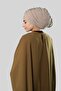 Beige Draped Casual Hijab Bonnet Sandy Drawstring 2315_12 - 4