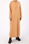 Soft Yellow-Hooded Knitted Dress