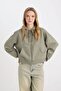 Coool Standard Fit Hooded Basic Plain Kangaroo Pocket Zippered Sweatshirt Z7069Az24Wn - 3