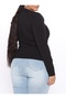Black Darkalıp Slimfit Cotton Round Neck Big Size Body Interlock Fabric Long Sleeve Plus Size Body - 2