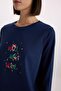 Fall in Love Christmas Themed Pajama Set Long Sleeve Top Flexible Waist Bottom D2291Ax24Wn - 5