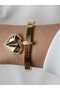 Steel Triple Bracelet with Heart Charm Li Ajda Gold Stainless - 3