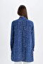 Regular Fit Pattern Viscose Long Sleeve Shirt Tunic D2777Ax24Hs - 6