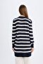 Regular Fit Crew Neck Striped Long Sleeve Knitwear Sweater Tunic C6030Ax24Au - 6
