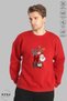 Unisex Long Sleeve Christmas Christmas Printed Crew Neck Hoodless Raster Oversize Sweatshirt - 3