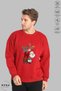 Unisex Long Sleeve Christmas Christmas Printed Crew Neck Hoodless Raster Oversize Sweatshirt - 4