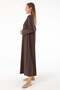 Coffee-Long Sleeve Lingerie Dress - 3
