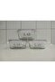 Feyzade Fresco Glass Locked Storage Container Set of 3 Rectangular (1200 Cc)-(Frs-257)