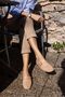 OLYMPUS WOMEN'S NUDE Genuine Leather Flat Shoes - 2