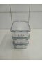 Feyzade Fresco Glass Locked Storage Container Set of 3 Rectangular (1200 Cc)-(Frs-257) - 7