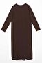 Coffee-Long Sleeve Lingerie Dress - 5