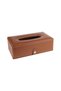 Tan Faux Leather Napkin Holder Tissue Box - 13*24*6 cm - 2