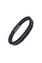 Onyx Natural Stone Braided Men's Leather Bracelet