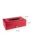 Red Faux Leather Napkin Holder Tissue Box - 13*24*6 cm - 4