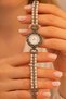 Bridal Watch - Wedding Watch - Silver Watch with Pearl and Marcasite Stone Detail