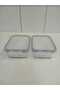 Feyzade Fresco Set of 2 Glass Storage Containers with Lock - Rectangular (1200 Cc) - 3