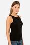 Women's Halter Neck Ribbed Tank Top 3403/Black - 2