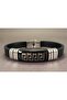 Ottoman Grek Motif Faux Leather Steel Men's Bracelet - 2