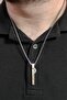 Spotify Song Code Steel Silver Bar Necklace Block Chain Cklspotykly-Gms - 4