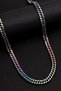 Men's Necklace - Gourmet Model Men's Steel Necklace - Variegated Color - 6 mm Thickness - Stainless Steel - 3