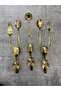 Stainless Steel Gold Serving Set, 8-Piece, Includes Ladle, Shovel, Fork, Spoon, Butterfly - 3