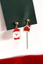 Christmas Figures Santa Claus and Cookie House Dangle Earrings - 4