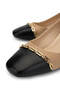 Women's Genuine Leather Beige Heeled Shoes - 3