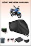 Black Lock Compatible Motorcycle Tarpaulin for Bajaj Discover 150 S, Safe, Waterproof