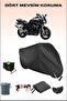 Lock Compatible Motorcycle Tarpaulin for Black Yamaha Fzs600, Safe, Waterproof