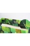 Pharmacy/Gift & Shopping Cardboard Bag Gusseted Green Mosaic (20X10X23,50 cm) - 1 Piece - 4