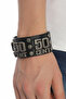 50 Kuruş Written Leather Snap Fastener Unisex Bracelet - 3