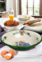 32 cm 3.5liter enamel basin whisk and mixing bowl, dough bowl. fruit bowl. dowry. large bowl - 3