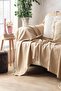 Camel Cotton Decorative Sofa Cover 170x230 Size Optimal Anti-Slip Design - 2