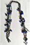 Cherry Crochet Embroidery Glass Beads Parliament Blue Eyeglass Lanyard - 2
