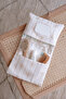 100% Cotton Muslin Wet Wipes & Cloth Bag - Ribbon / Beige - 2