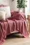 Claret Red Cotton Decorative Sofa Cover Set 170x230 Size Optimal Non-Slip Design (2 PCS) - 3