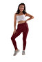 Burgundy Lace High Waisted Viscose Lycra Leggings (with Big Size Option)