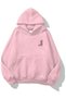 Unisex Oversize Sweatshirt Hoodie It's Okay Printed Pink – Hooded, Kangaroo Pocket, 3 Strands - 2