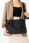 Women's Large Size Water Resistant Crinkle Fabric Crossbody Bag with Shoulder Strap - 2