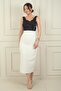 Women's Thick Strap Lined Top Satin Crepe Chanel Long Dress Slim Fit - 2