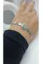 1St Class Steel Does Not Blacken Silver Baguette Zircon Stone Bracelet