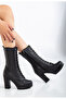 Women's Black Platform Boots - Heels, Lace-Up and Zip-Up